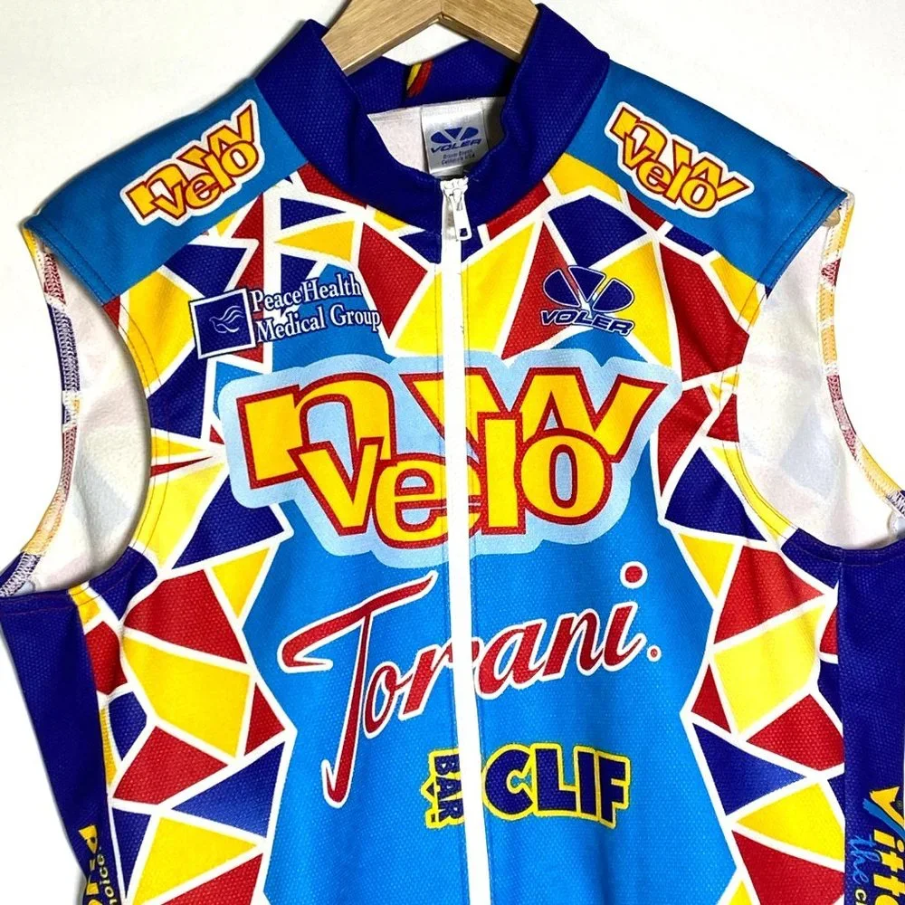 4/$25‎ Voler USA Windtex Cycling Team Vest Jersey Jacket Full Zipper Size Large - Picture 4 of 14